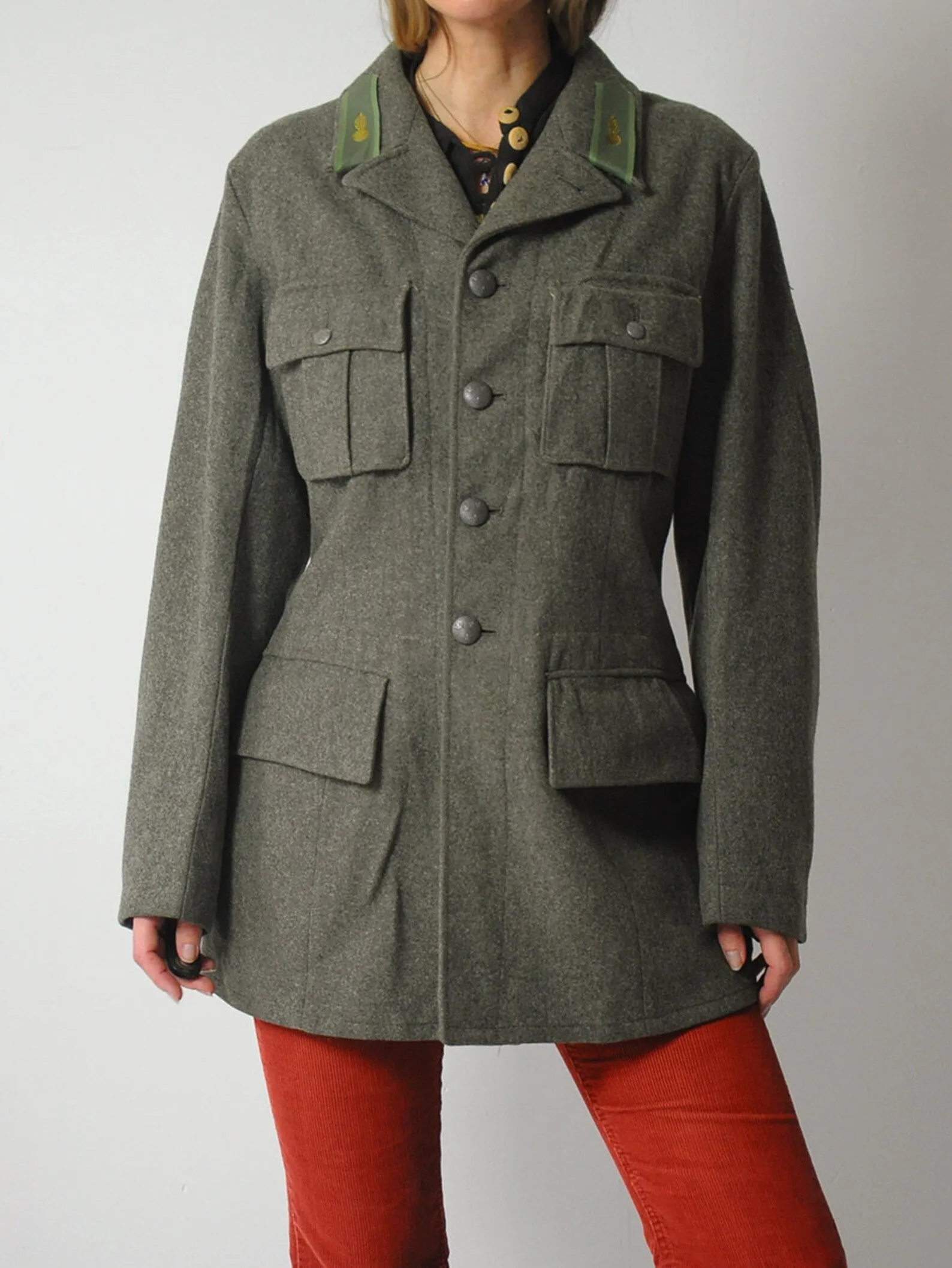 1945 Swedish Military Issue Wool Coat