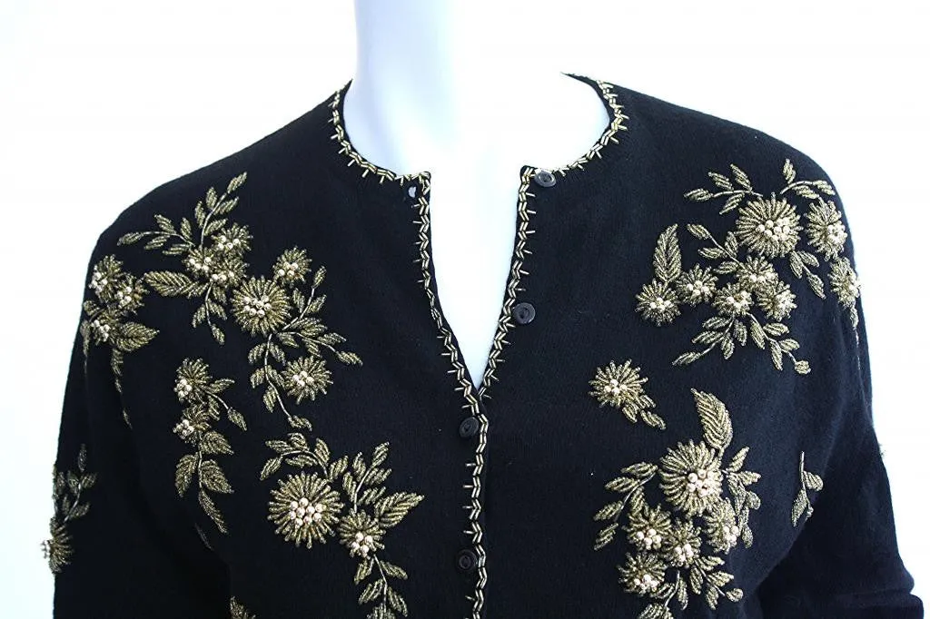 1950s PRINGLE Beaded Cashmere Cardigan