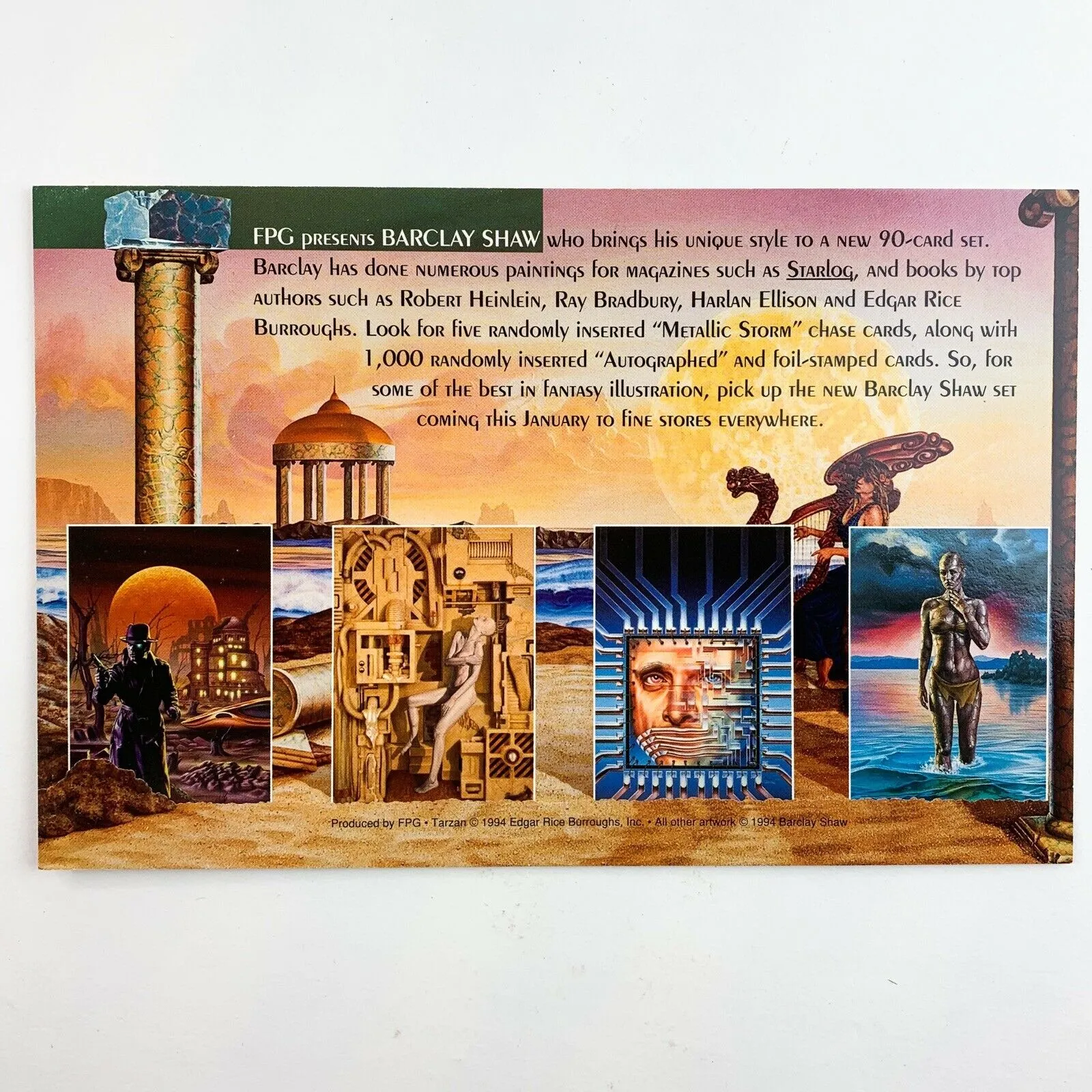 1994 Barclay Shaw Fantasy Art FPG Oversized Card Promo