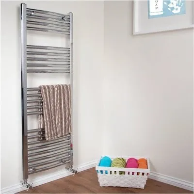 600 x 800 Curved Chrome Towel Rail