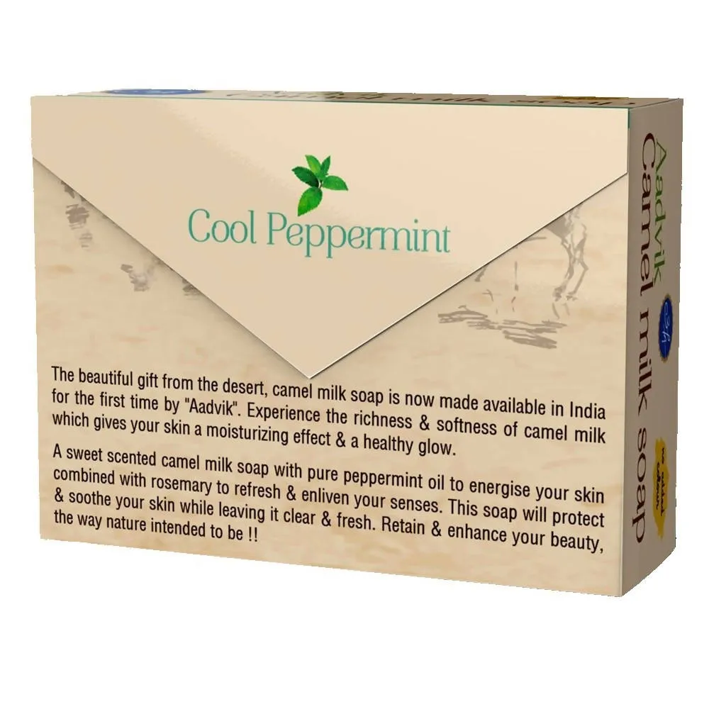 Aadvik Camel Milk Soap - Peppermint & Rosemary Essential Oil