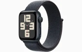 Apple Watch SE GPS 44Mm, Midnight Aluminium Case with Ink Sport Loop