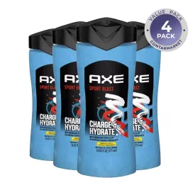 Axe Sport Blast Clean   Recharged 2-in-1 Body Wash Soap   Shampoo - 16 fl oz -  4 Pack