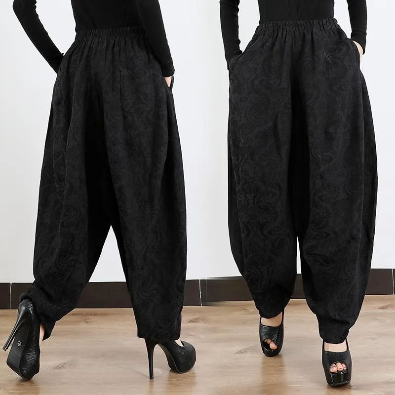 Babakud Loose Cotton Jacquard Harem Pants