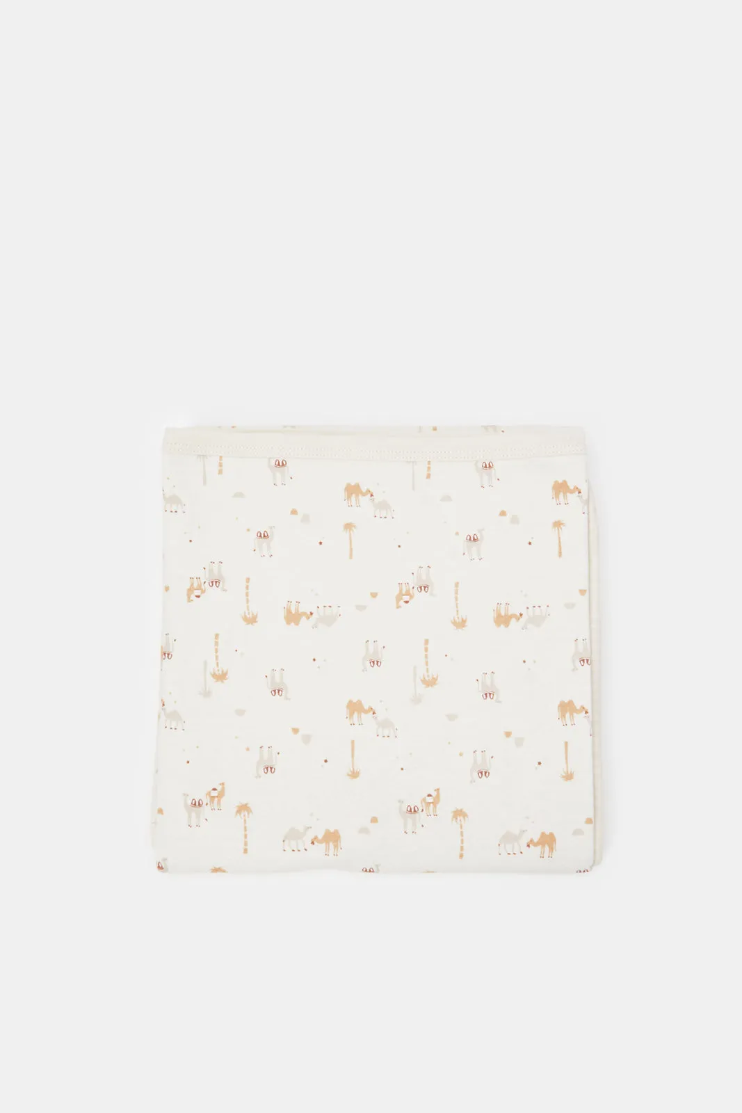 Baby Beige Reversible Jersey Blanket