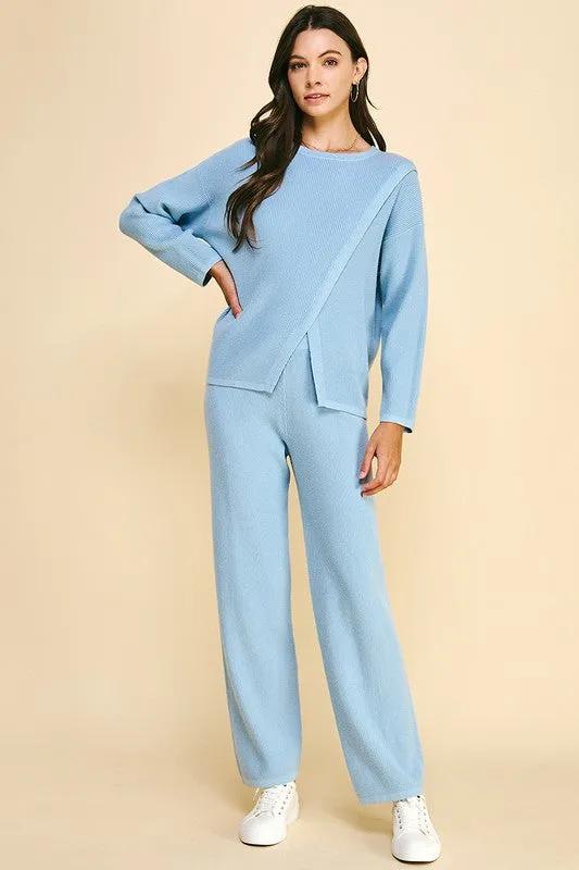 Baby Blue Valerie Knit Pants