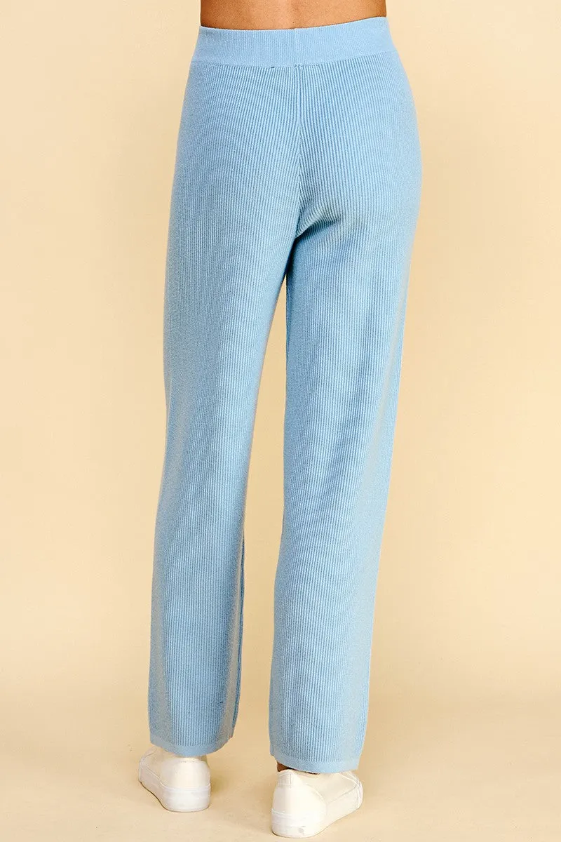 Baby Blue Valerie Knit Pants