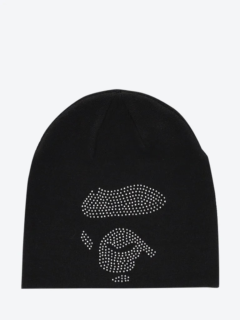 Bape face stone knit cap