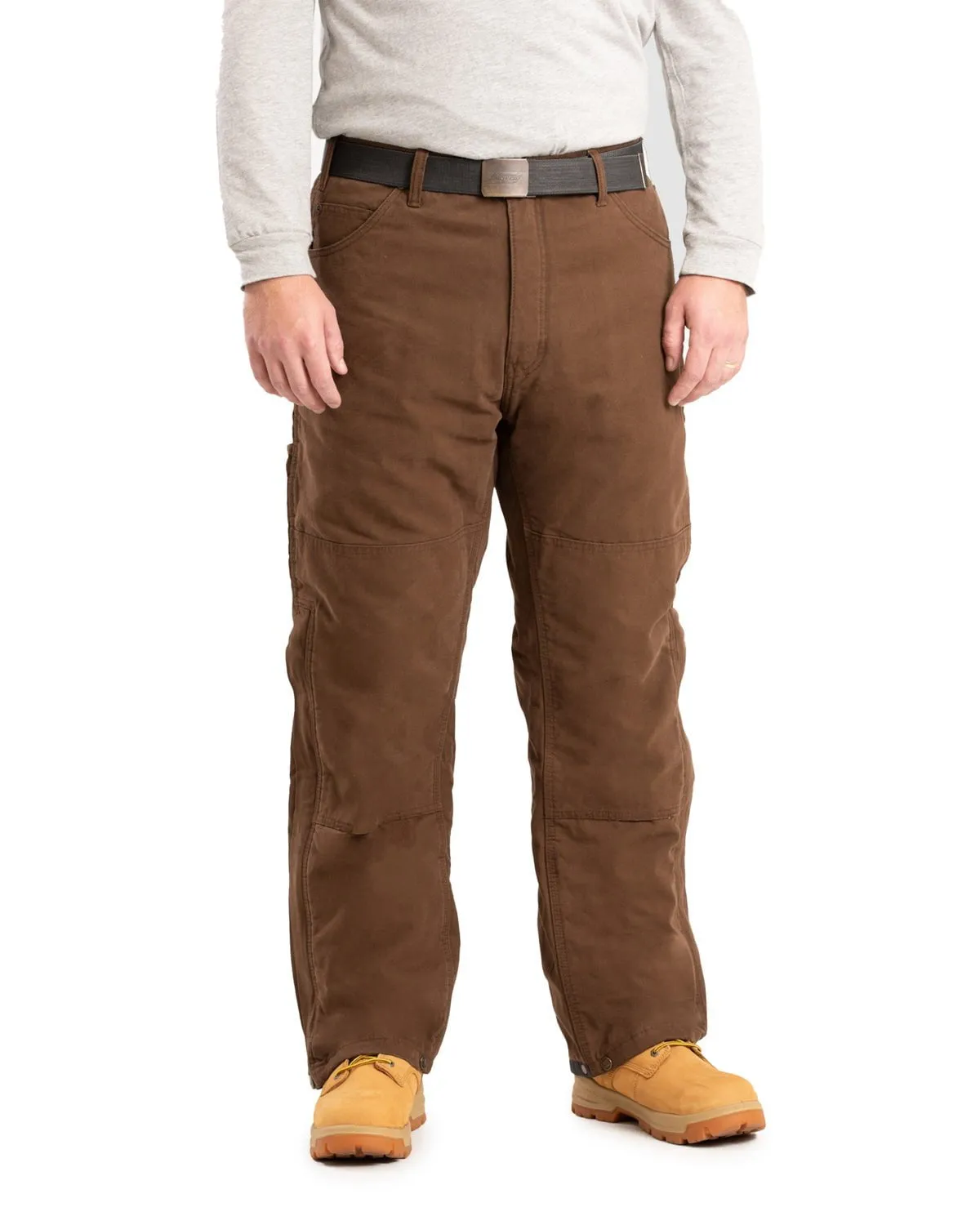 Berne Mens Highland Washed Duck Insulated Outer Bark 100% Cotton Pants