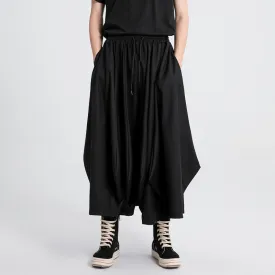 Black Loose Irregular Pants Hakama