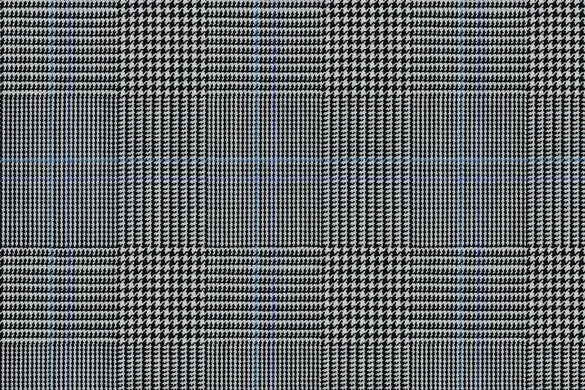 Black/White Check 100% Wool (Ref-838136)