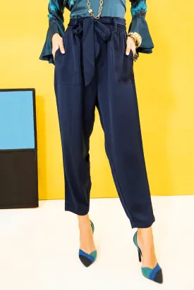 Blue Paper Bag Trouser -A21- WTR006R