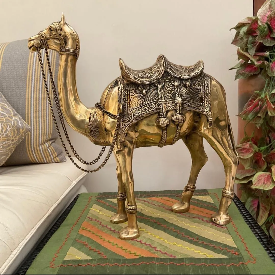 Brass Decorative Camel - Handmade Home Decor - Gift Item