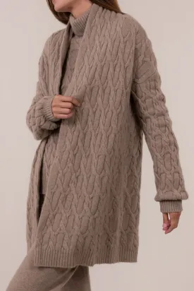 CABLE OPEN CARDIGAN