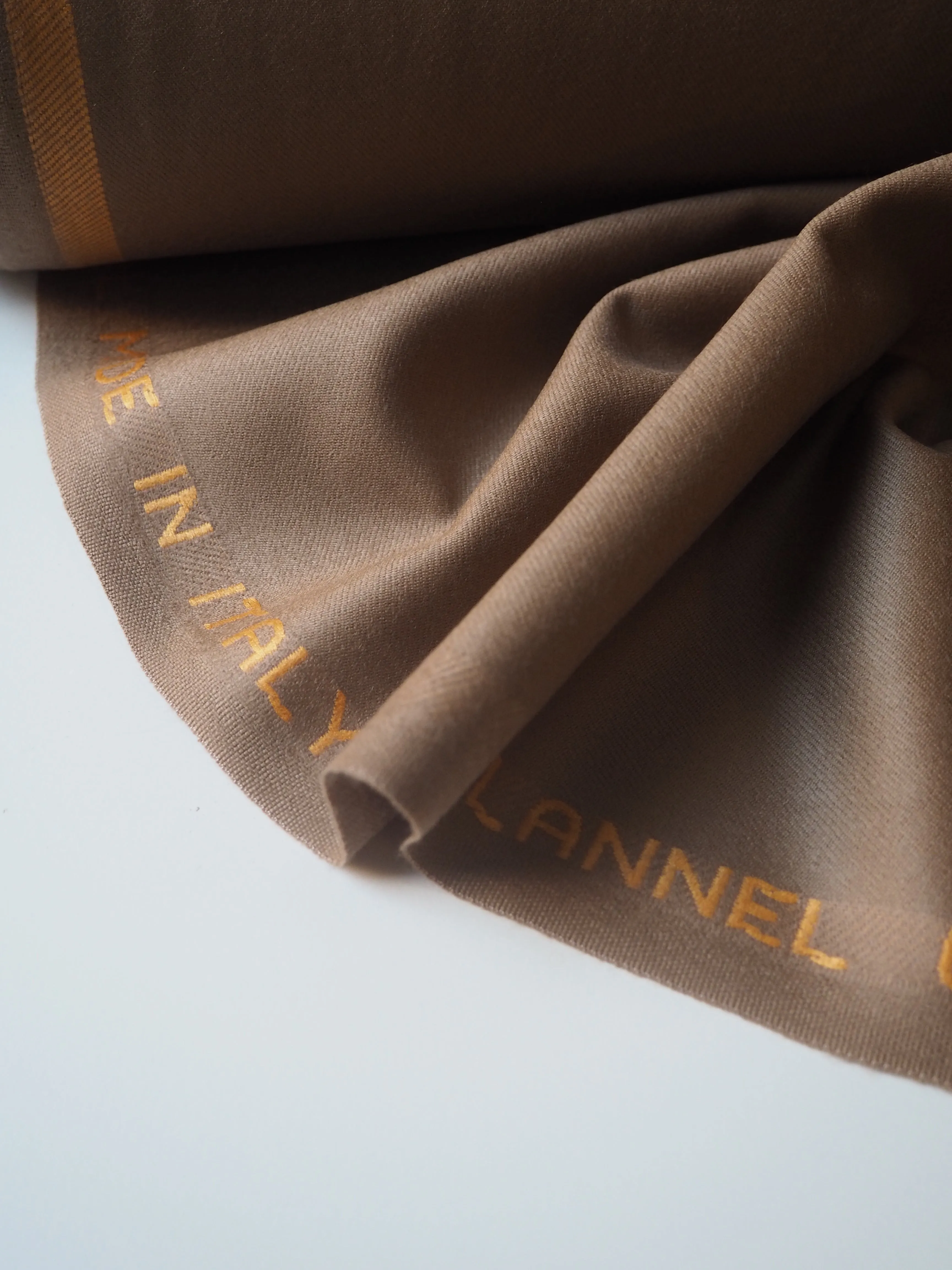 Camel Wool Flannel Twill