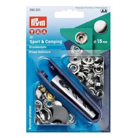 Cap Snap Fasteners, Sport, 15mm, Nickel