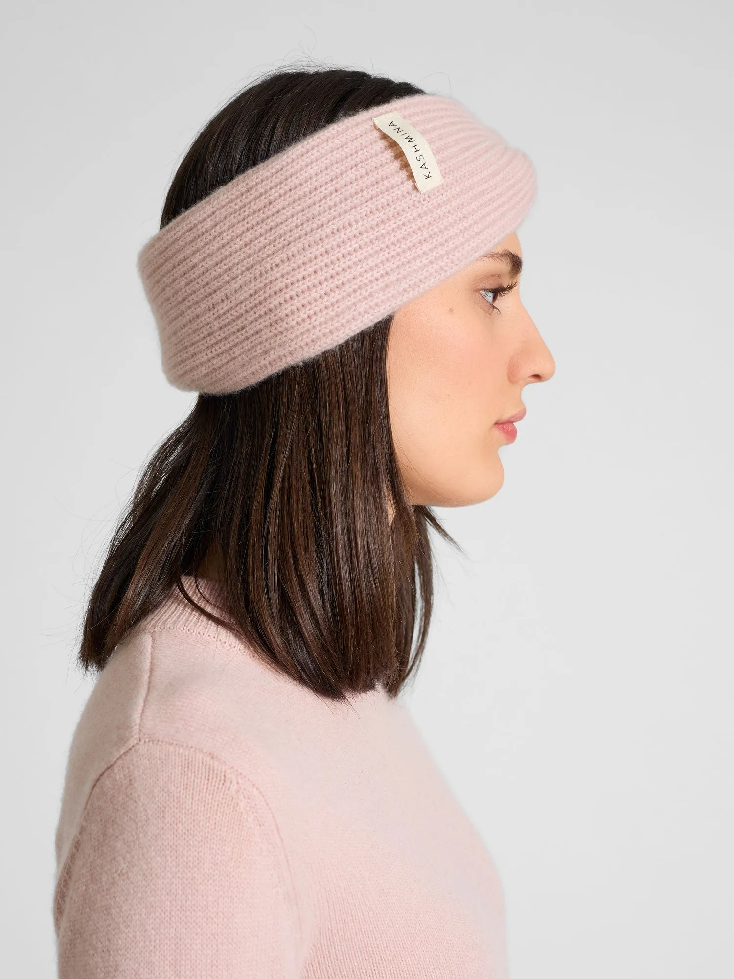 Cashmere head band "Freya" - rose glow