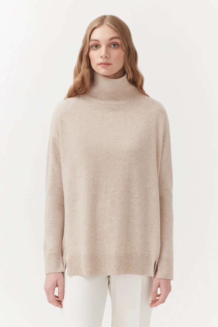 Cashmere Mock Neck Sweater