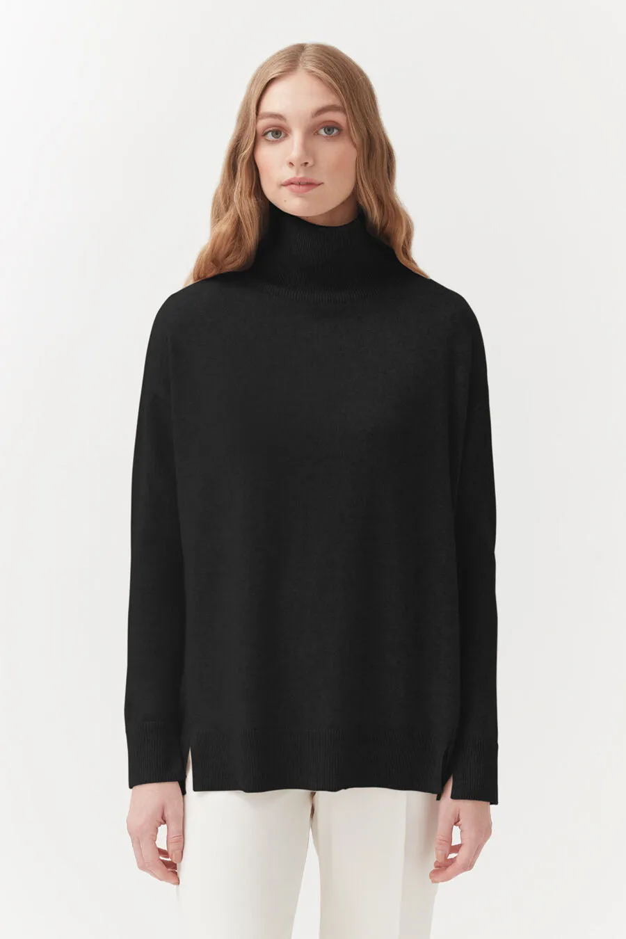 Cashmere Mock Neck Sweater