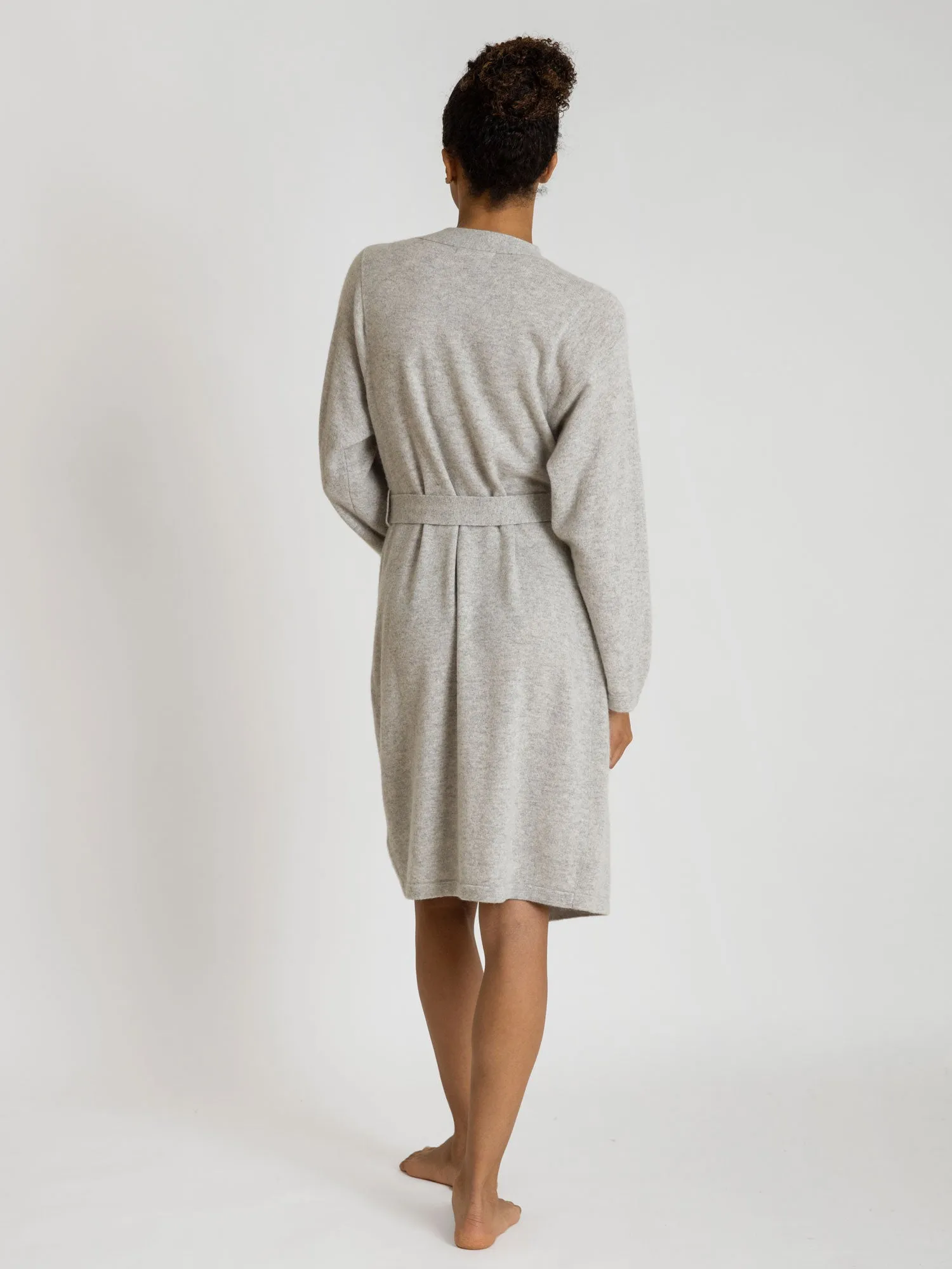 Cashmere robe "Classic" - light grey