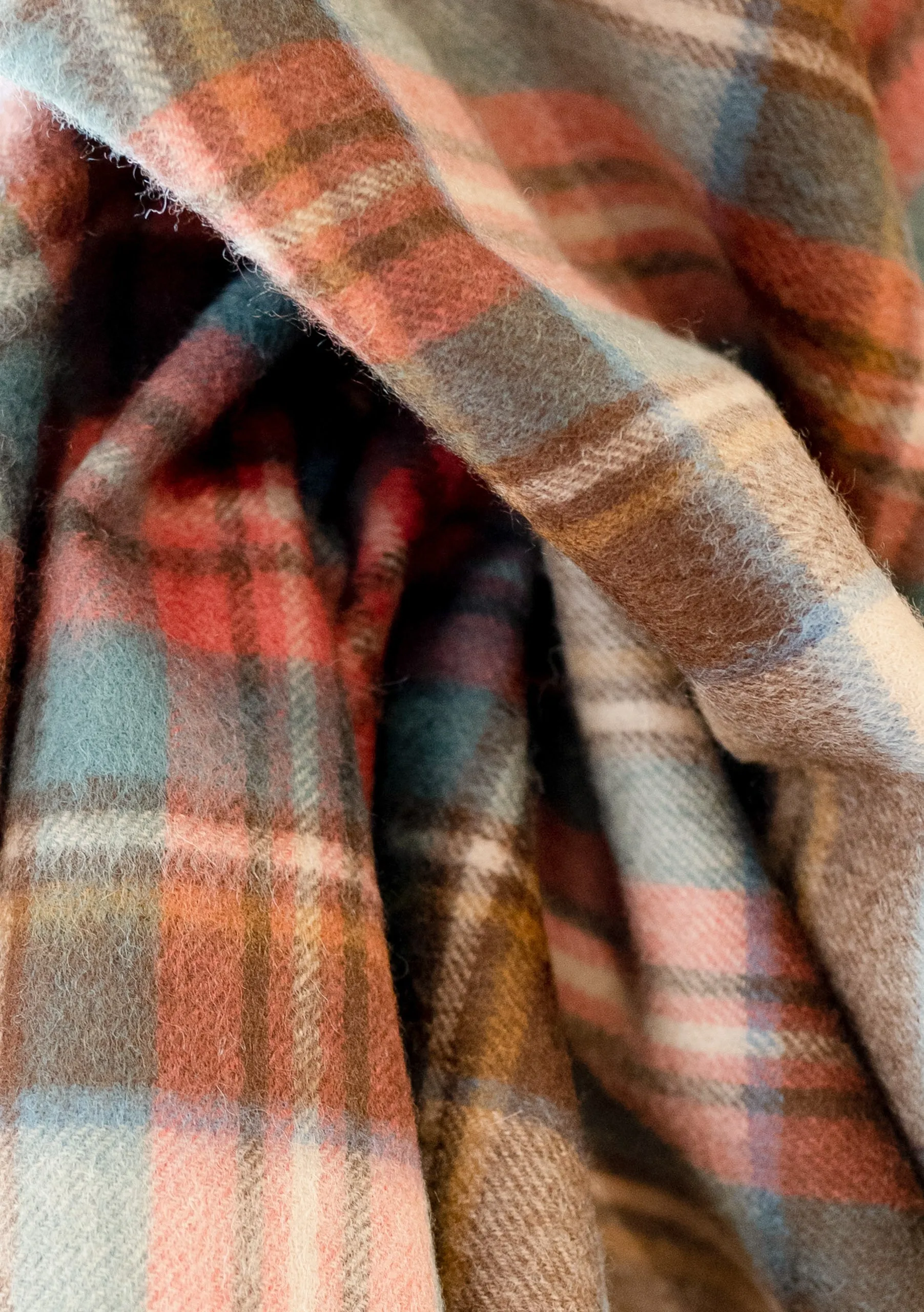 Cashmere Small Blanket in Stewart Dress Antique Tartan