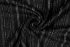 Charcoal Gray Striped Mohair Wool Coating