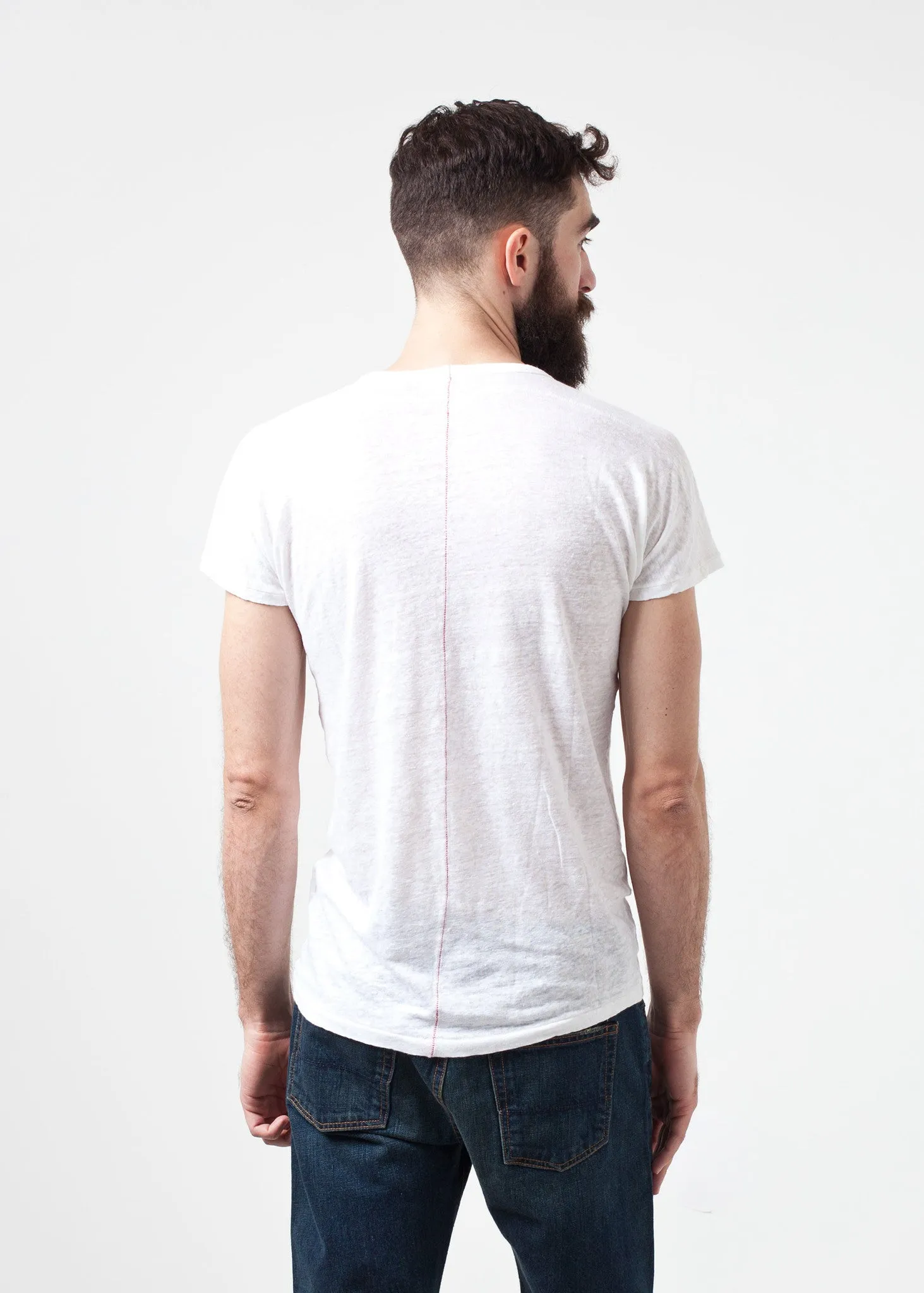 Comfort Tee in White Linen