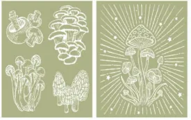 Cottagecore Mushrooms - Silkscreen Stencil - Dixie Belle Paint Company