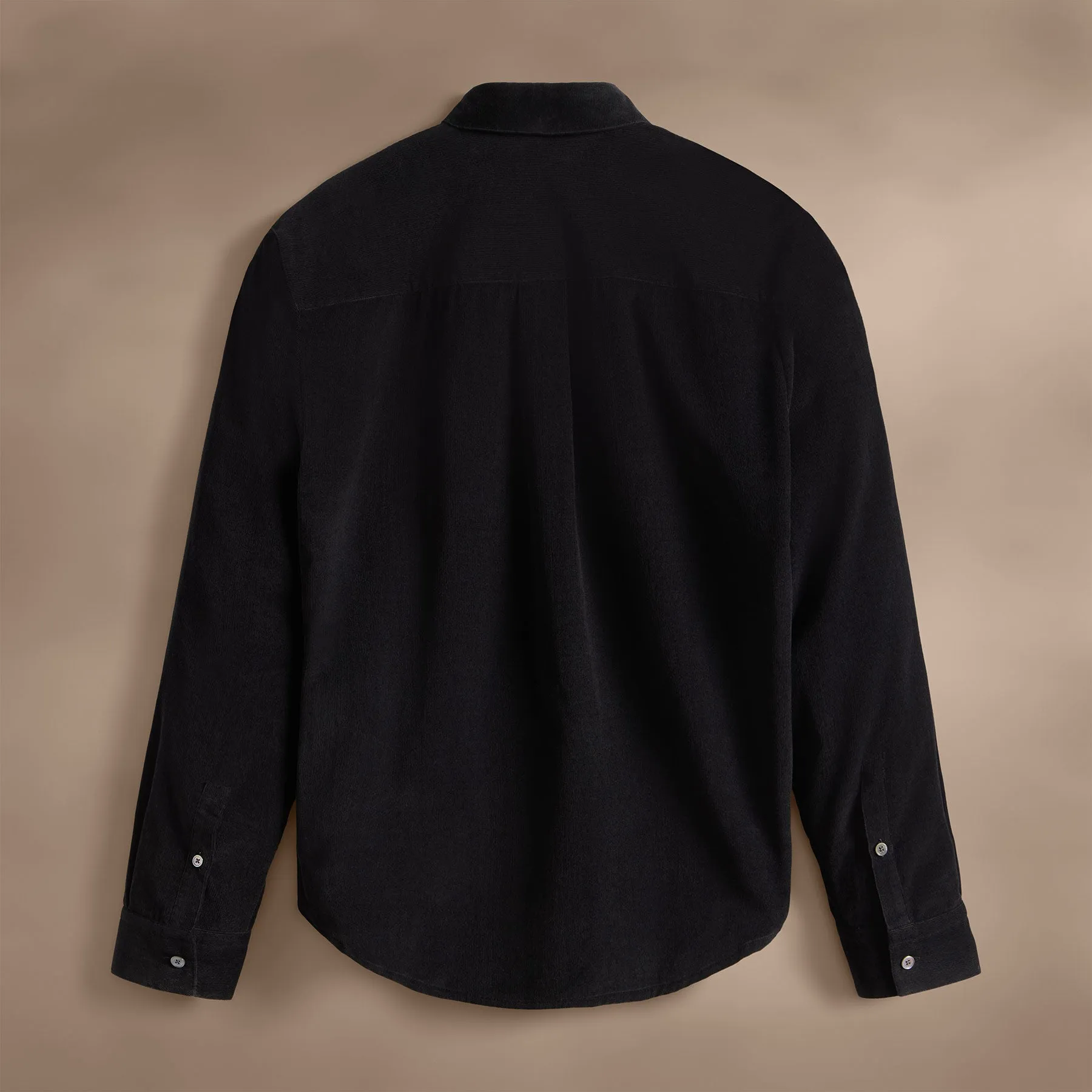 Cotton Cashmere Corduroy Shirt - Black