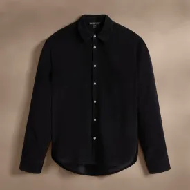 Cotton Cashmere Corduroy Shirt - Black