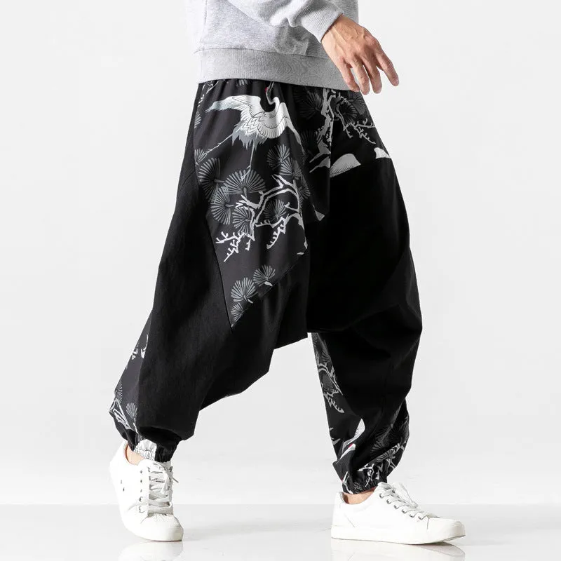 Crane Linen Harem Pants