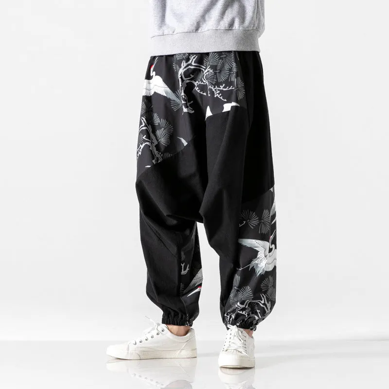 Crane Linen Harem Pants