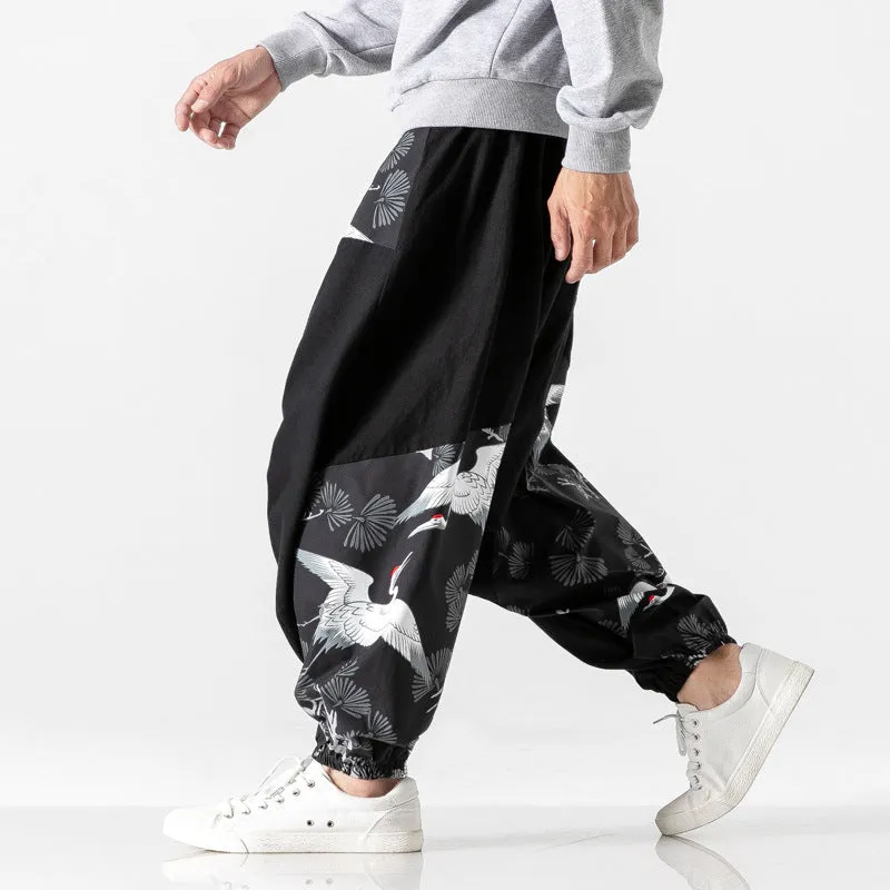 Crane Linen Harem Pants