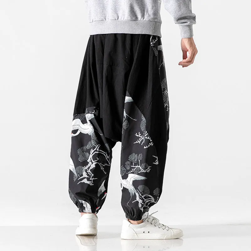 Crane Linen Harem Pants