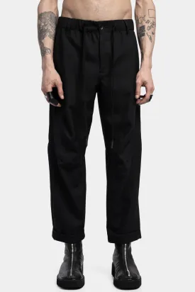 Cropped wool drawstring pants