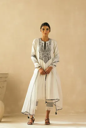 Ebony & Ivory Trellis Kurta Set