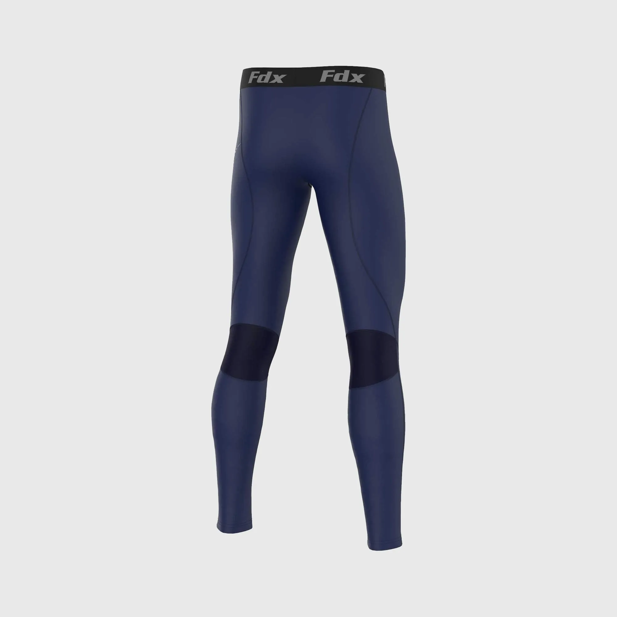 Fdx Recoil Navy Blue Men's & Boy's Compression Winter Base Layer Leggings