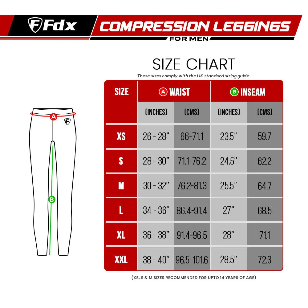 Fdx Recoil Navy Blue Men's & Boy's Compression Winter Base Layer Leggings