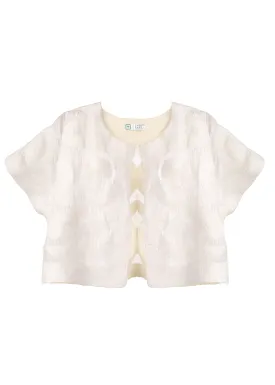 Felted Wool Shrug- White