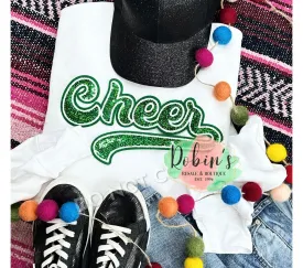 Green Cheer Sequin Patch Sweatshirt