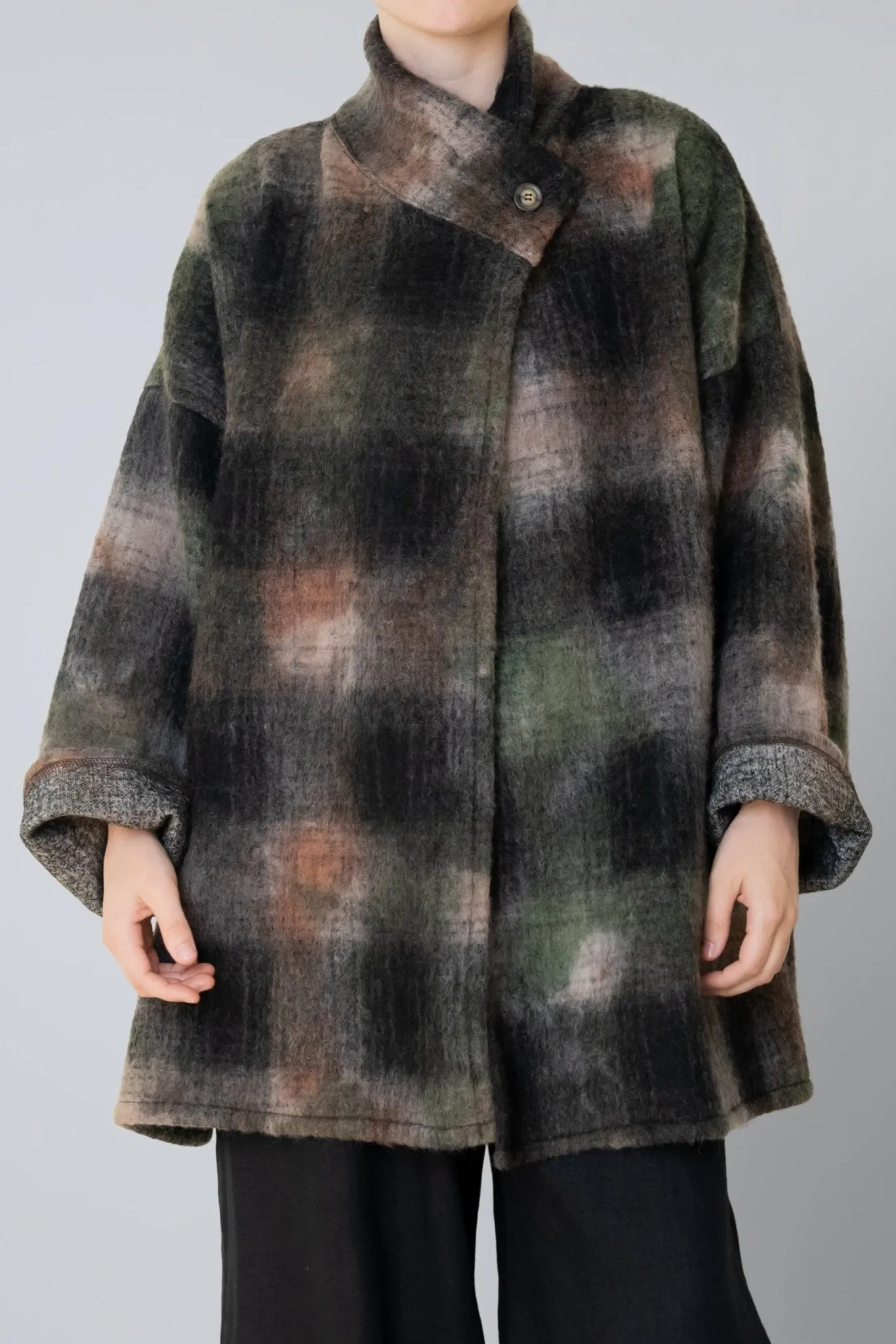 Stylish Gretchen Plaid Wool Coat