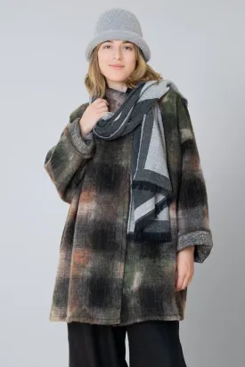 Stylish Gretchen Plaid Wool Coat