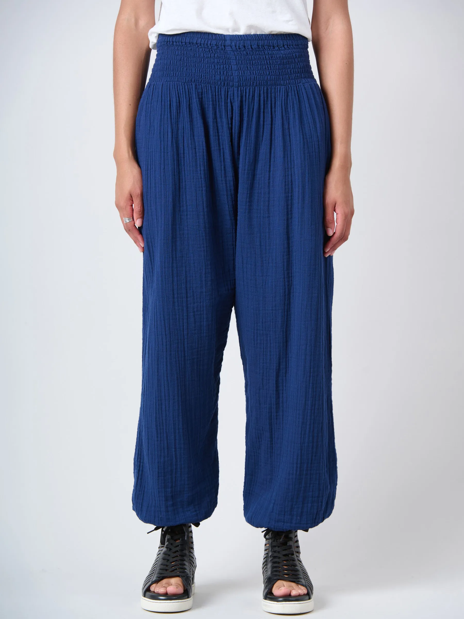 Harem Pants 2.0 - Crinkle Cotton Gauze High Crotch