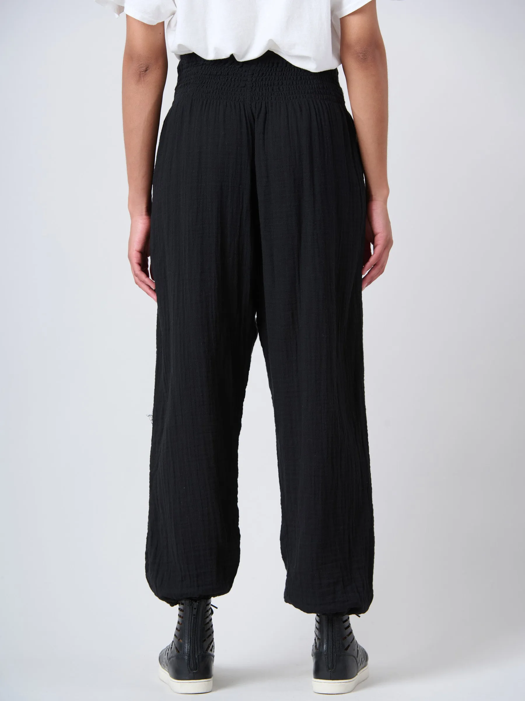 Harem Pants 2.0 - Crinkle Cotton Gauze High Crotch