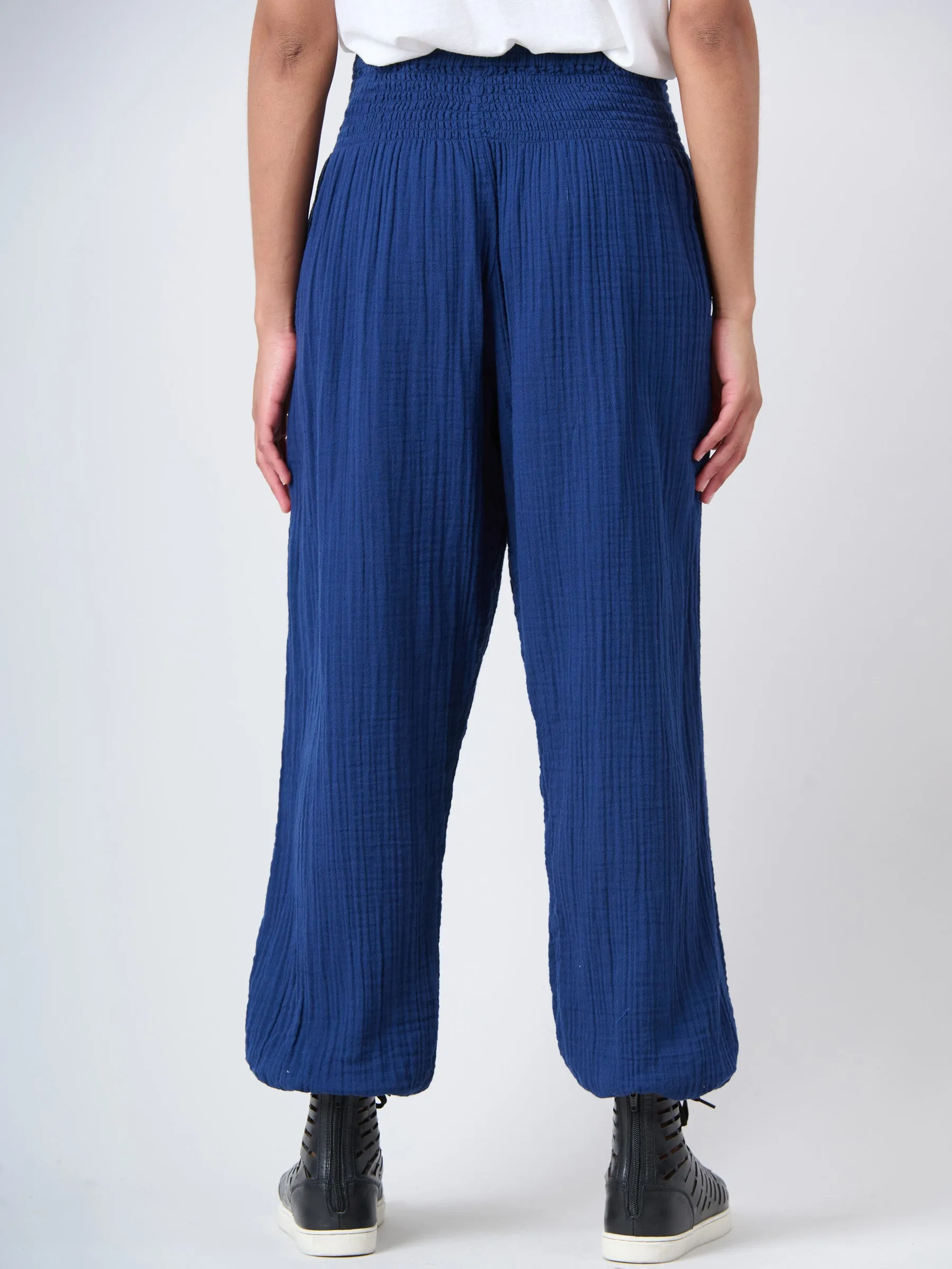 Harem Pants 2.0 - Crinkle Cotton Gauze High Crotch