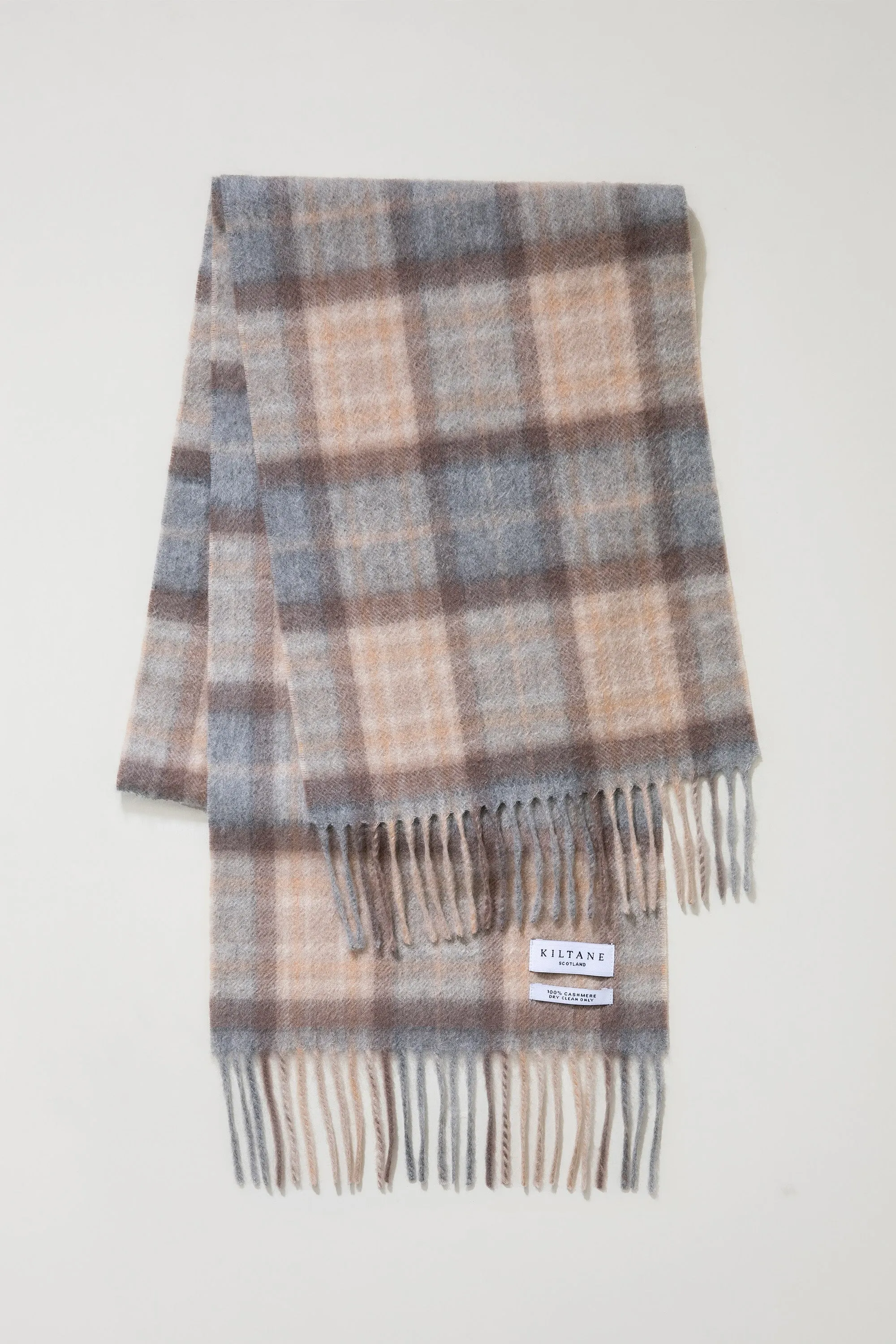 Heritage Tartan Cashmere Scarf - Mackellar Natural