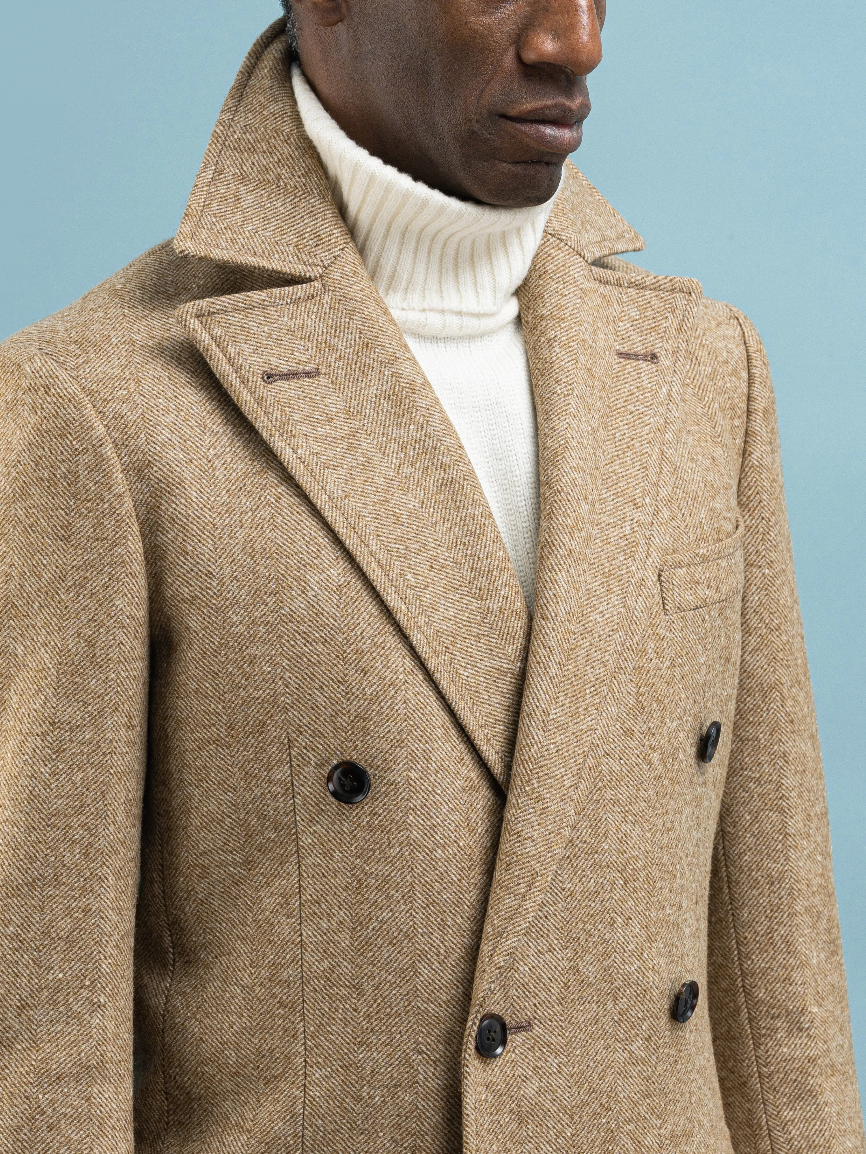 Herringbone Beige Coat