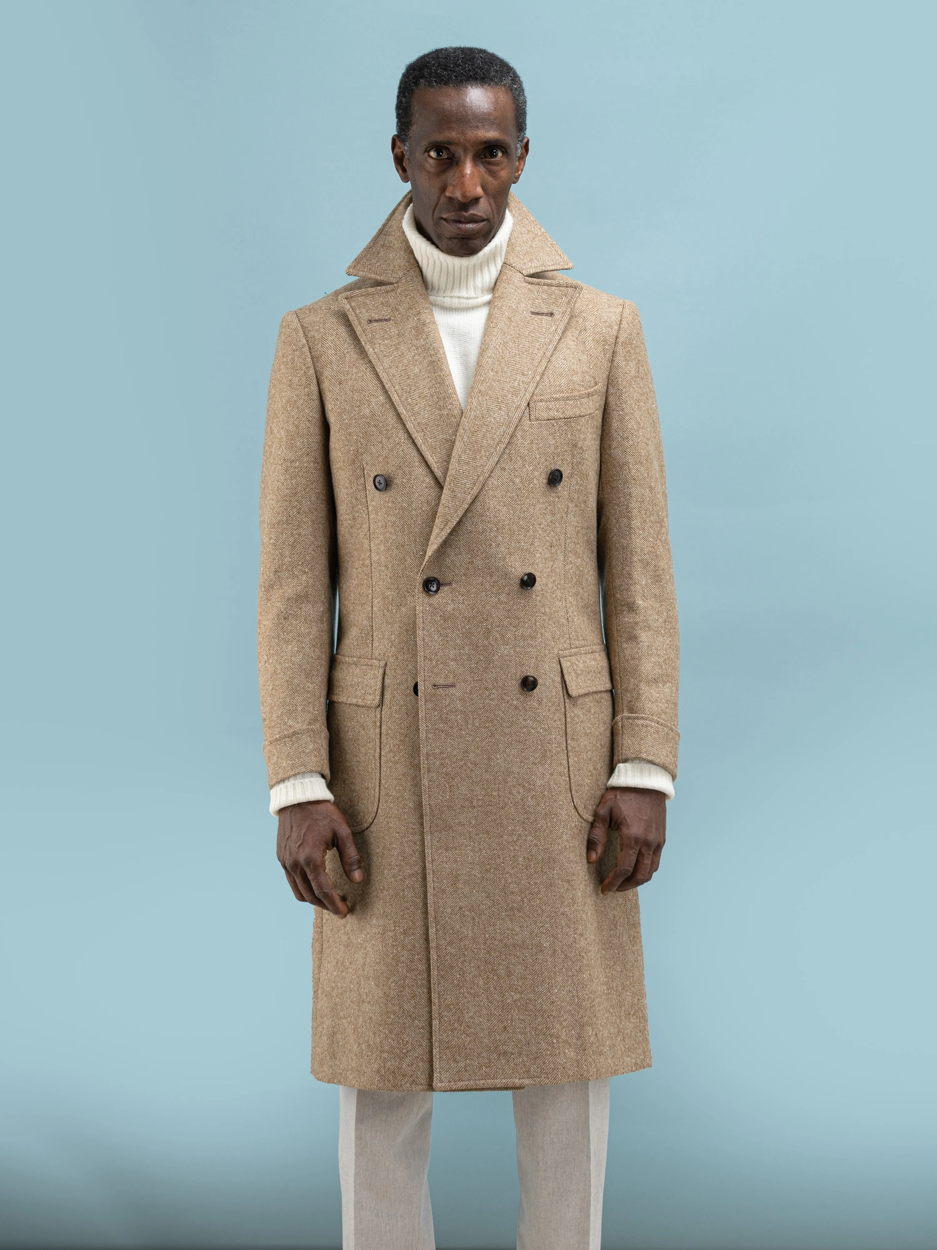 Herringbone Beige Coat