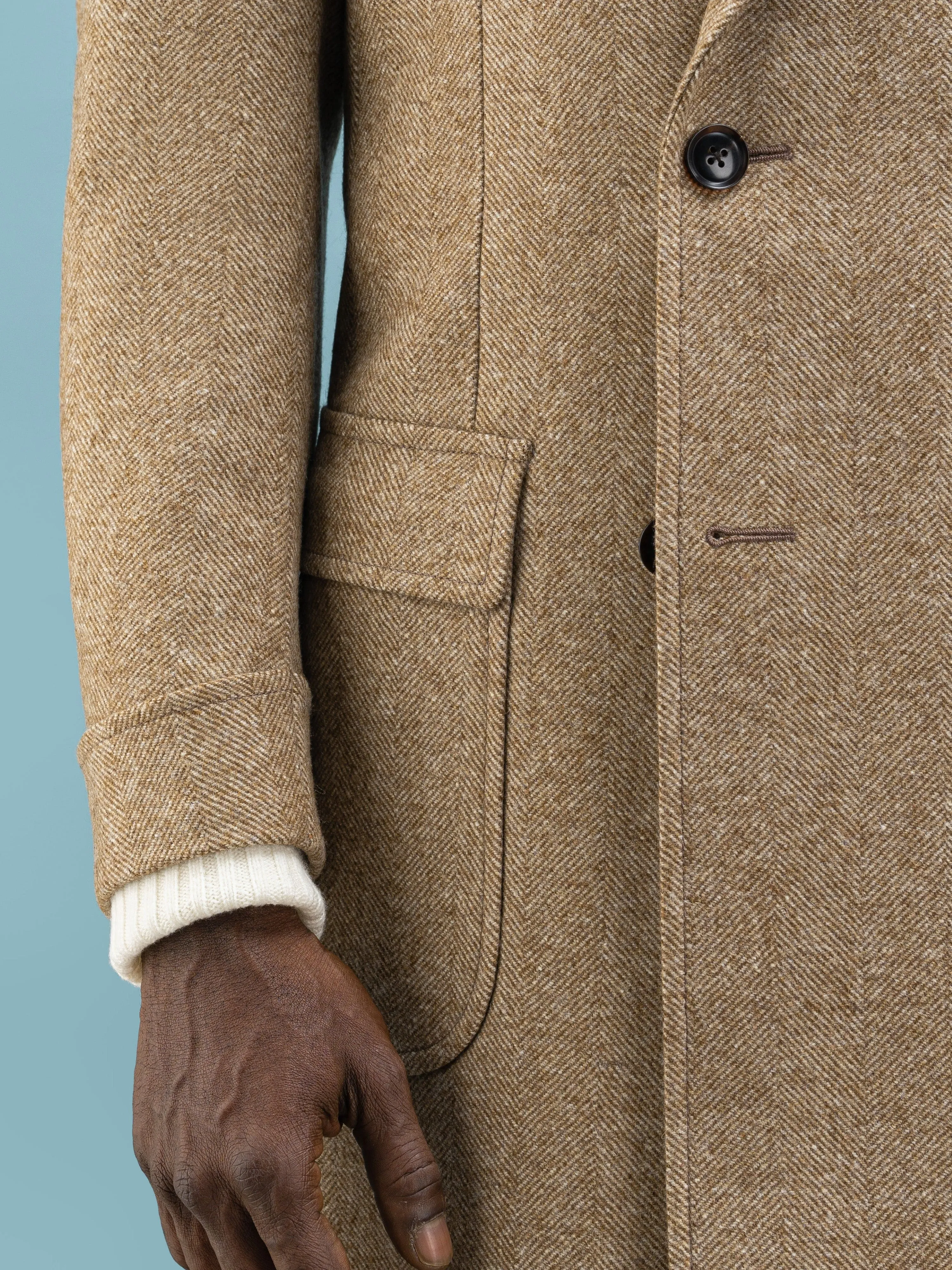 Herringbone Beige Coat