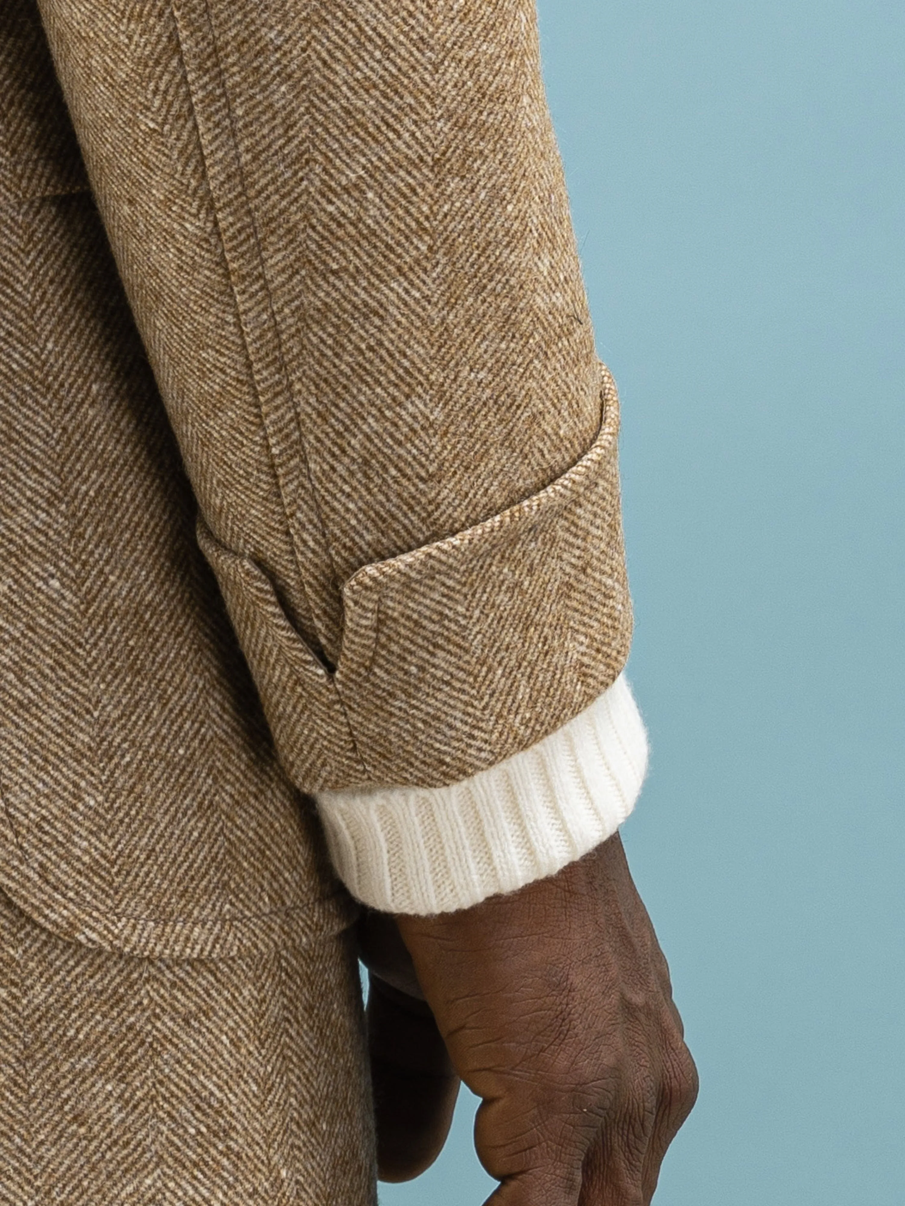 Herringbone Beige Coat